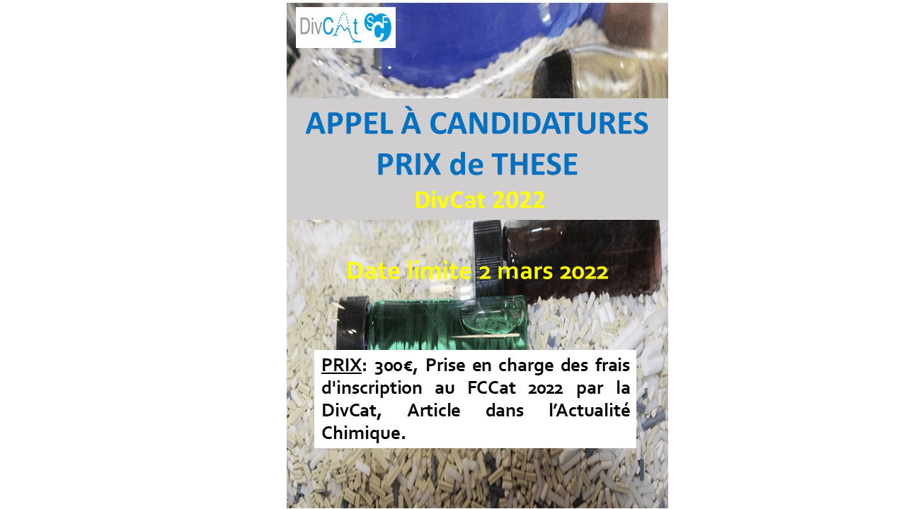 Appel Candidatures Au Prix De Th Se Divcat Soci T Chimique De